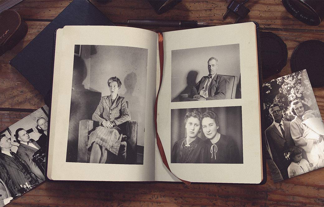 Old, Faded Photo Book